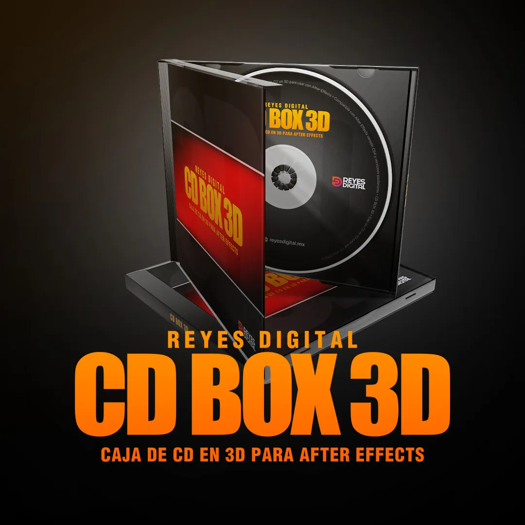 CD Box 3D - Caja de CD en 3D para After Effects