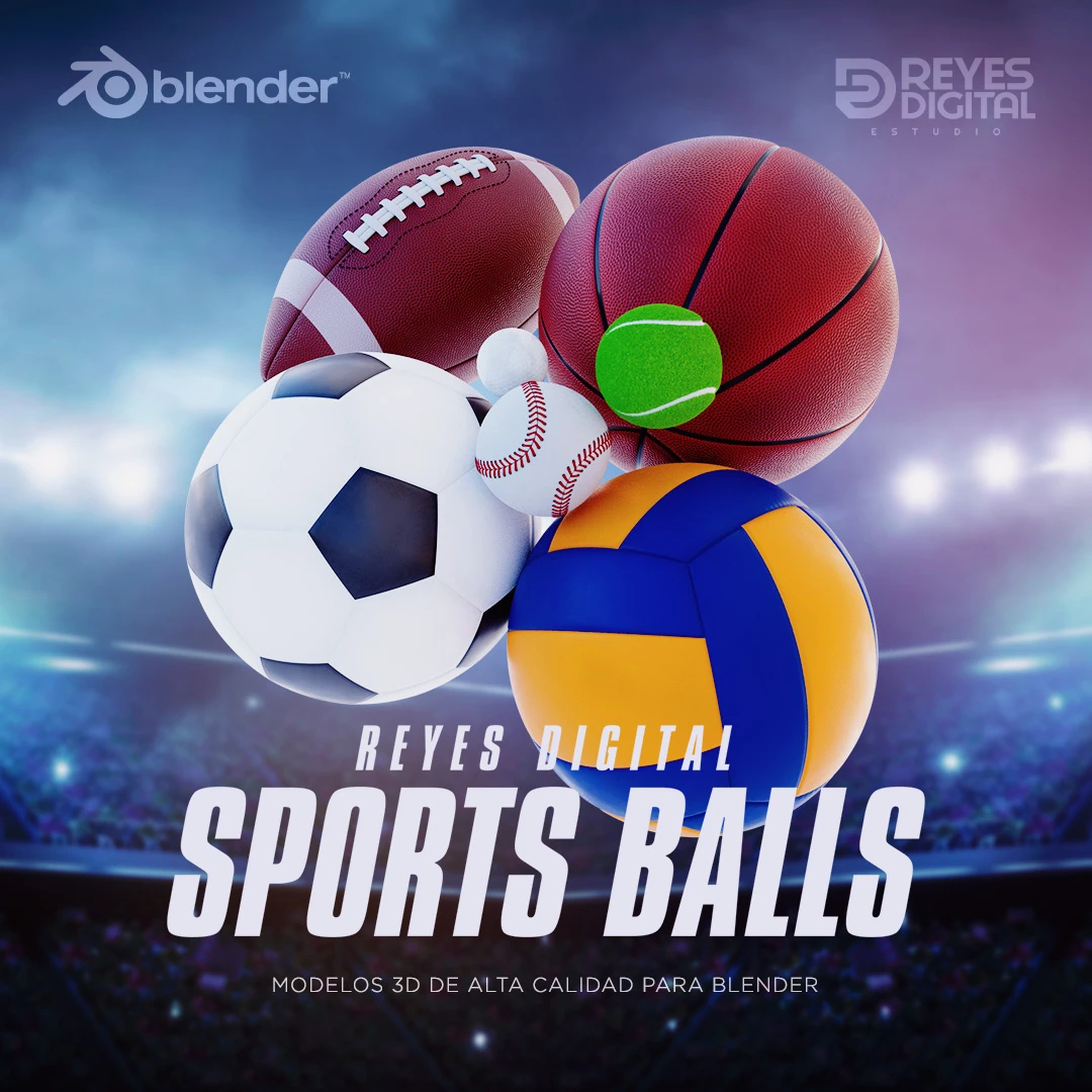 Modelos 3D de pelotas y balones deportivos Sports Balls
